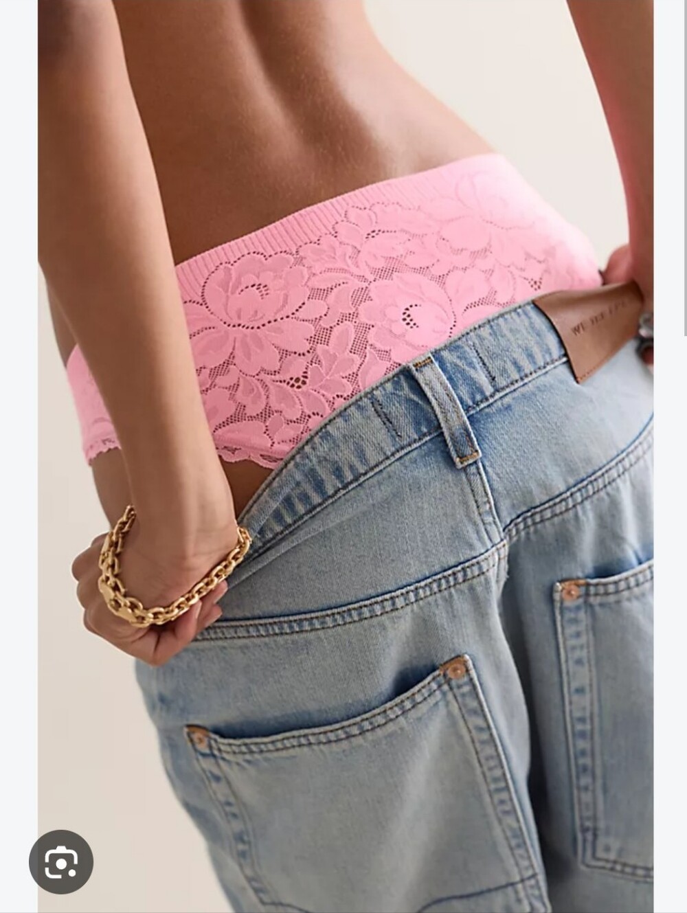NWT Free People Smooth Talking Lace Bikini Undies Neon Pink